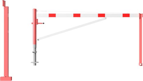 Forgó sorompó alumínium karral