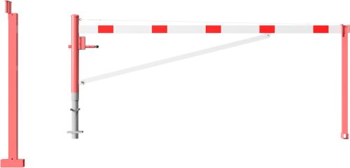 Forgó sorompó alumínium karral - háromszögzár
