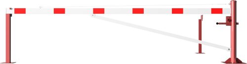 Forgó sorompó alumínium kar - háromszögzár - talppal