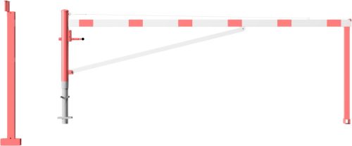 Forgó sorompó alumínium karral - lakattal