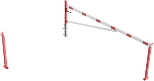 Forgó sorompó alumínium karral - lakattal