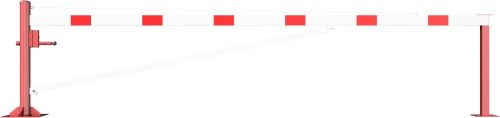 Forgó sorompó alumínium kar - háromszögzár - talppal