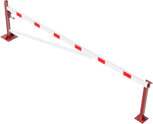 Forgó sorompó alumínium kar - háromszögzár - talppal