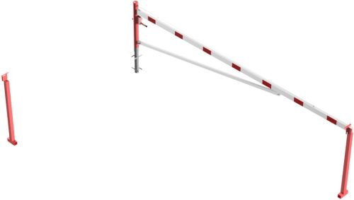 Forgó sorompó alumínium karral - háromszögzár