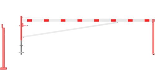 Forgó sorompó alumínium karral - lakattal