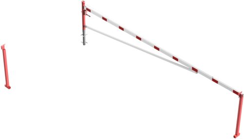 Forgó sorompó alumínium karral - háromszögzár