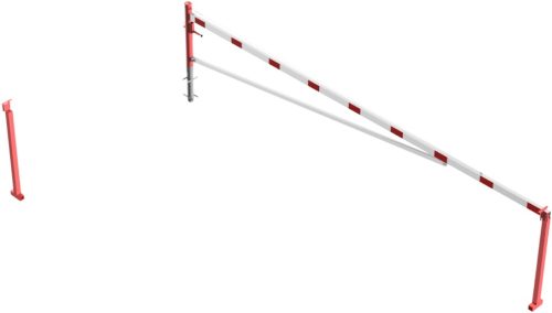 Forgó sorompó alumínium karral - lakattal