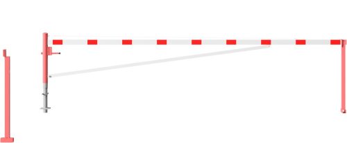 Forgó sorompó alumínium karral - hengerzárral