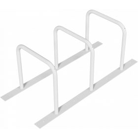 Bicycle lean-on rack for plugging down