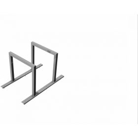   Bicycle rack - row arrangement lean-on hoop made of steel tube 60 x 60 mm