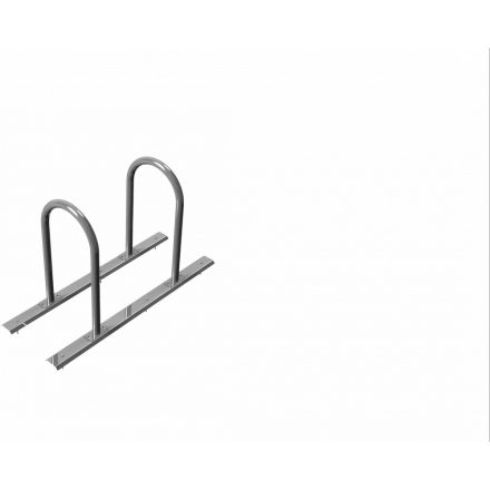 Bicycle rack - row arrangement lean-on hoop as round hoops Ø 48 mm