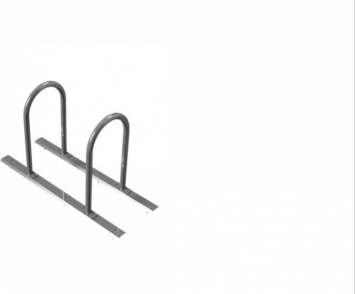 Bicycle rack - row arrangement lean-on hoop as round hoops Ø 48 mm