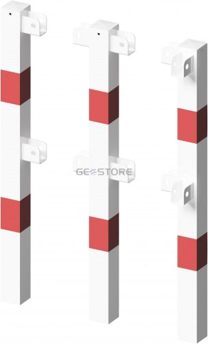 Záróoszlop porszórt-Védőkorlát rendszer zártszelvény 70x70 mm