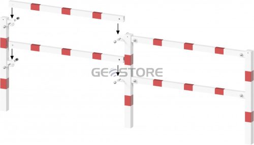 Záróoszlop - Védőkorlát rendszer zártszelvény 70 x 70 mm