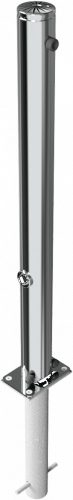 Rozsdamentes acéloszlop Ø 76 mm - lehajtható - alaptesttel