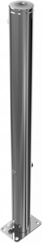 Rozsdamentes acéloszlop Ø76 mm - lehajtható-talppal