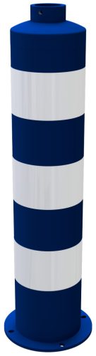 Járdaszigetre telepíthető acél terelőoszlop