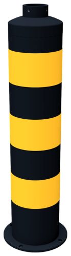 Járdaszigetre telepíthető acél terelőoszlop