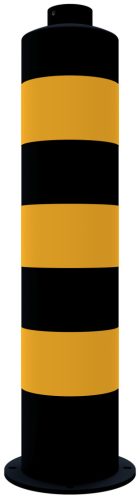 Járdaszigetre telepíthető acél terelőoszlop