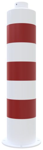 Járdaszigetre telepíthető acél terelőoszlop