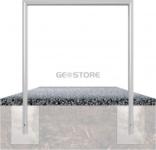 Acélcső KERÉKPÁRTÁMASZ - szögletes Ø 48 x 2.5 mm