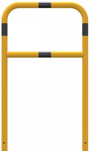 Hoop of steel tube yellow / black with cross bar - Ø48 mm