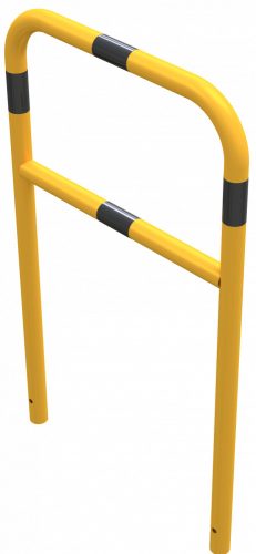 Hoop of steel tube yellow / black with cross bar - Ø48 mm