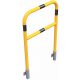 Hoop of steel tube Ø 48 x 2,5 mm with cross bar for wall-mounting
