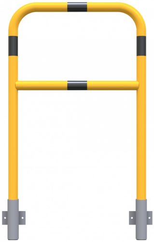 Hoop of steel tube Ø 48 x 2,5 mm with cross bar for wall-mounting