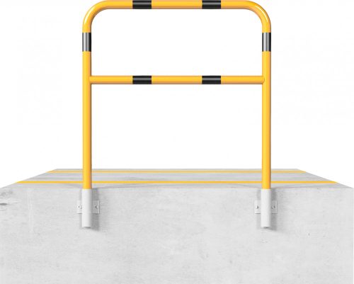 Hoop of steel tube Ø 48 x 2,5 mm with cross bar for wall-mounting