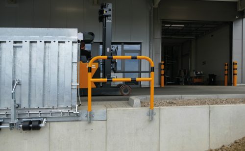 Hajlított korlát -keresztrúd -falra -horganyzott - Ø48mm