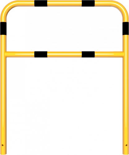 Hoop of steel tube yellow / black with cross bar - Ø48 mm