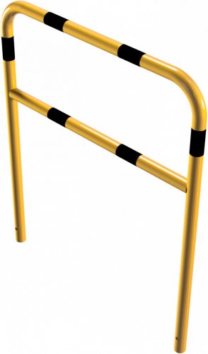 Hoop of steel tube yellow / black with cross bar - Ø48 mm