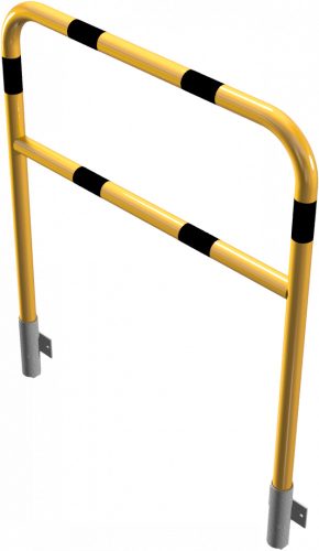 Hoop of steel tube Ø 48 x 2,5 mm with cross bar for wall-mounting