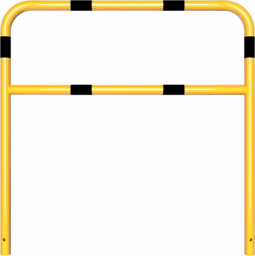 Hoop of steel tube yellow / black with cross bar for casting in concrete