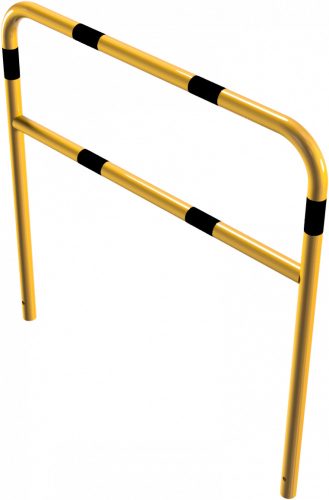 Hoop of steel tube yellow / black with cross bar for casting in concrete