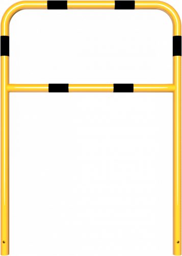 Hoop of steel tube yellow / black with cross bar - Ø48 mm