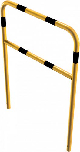 Hoop of steel tube yellow / black with cross bar - Ø48 mm