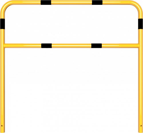 Hoop of steel tube yellow / black with cross bar for casting in concrete