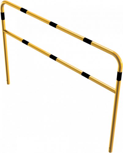 Hoop of steel tube yellow / black with cross bar - Ø48 mm