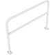 Hajlított acél csőkorlát Ø48x2,5 mm - talppal kereszttartóval