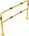 Hoop of steel tube Ø 48 x 2,5 mm with cross bar to be fixed by plugs