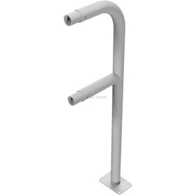   Záróoszlop - Védőkorlát rendszer acélcső Ø 48 mm - talppal