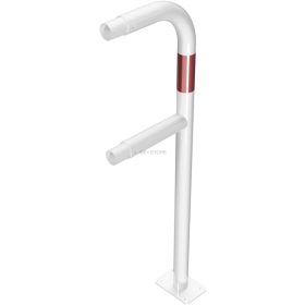   Záróoszlop porszórt - Védőkorlát rendszer Ø 48 mm - talppal