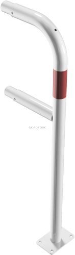 Záróoszlop porszórt - Védőkorlát rendszer Ø 48 mm - talppal