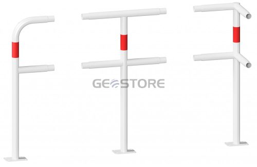 Záróoszlop porszórt - Védőkorlát rendszer Ø 48 mm - talppal