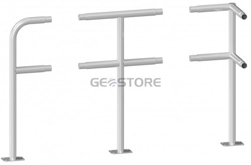 Záróoszlop - Védőkorlát rendszer acélcső Ø 48 mm - talppal