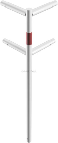 Sarokoszlop porszórt - Védőkorlát rendszer acélcső Ø 48 mm