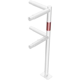   Sarokoszlop porszórt - Védőkorlát rendszer Ø 48 mm - talppal