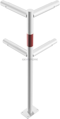 Sarokoszlop porszórt - Védőkorlát rendszer Ø 48 mm - talppal